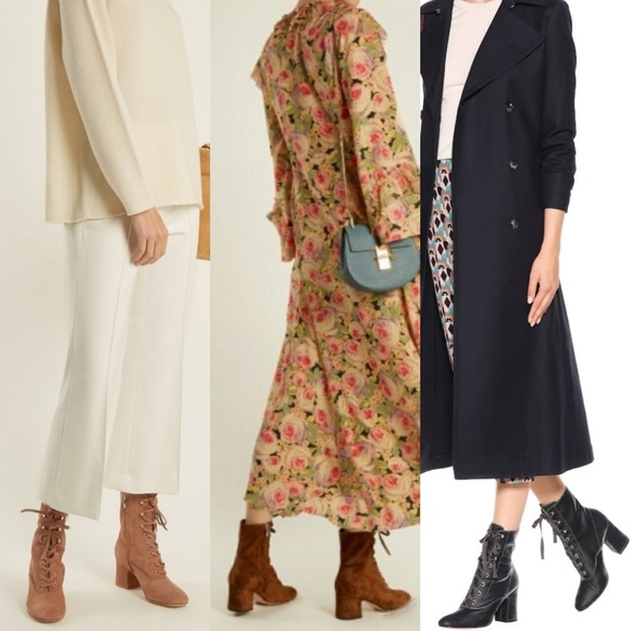 Gianvito Rossi🎀Mackay🎀Suede Lace Up Ankle Boots - Picture 7 of 8